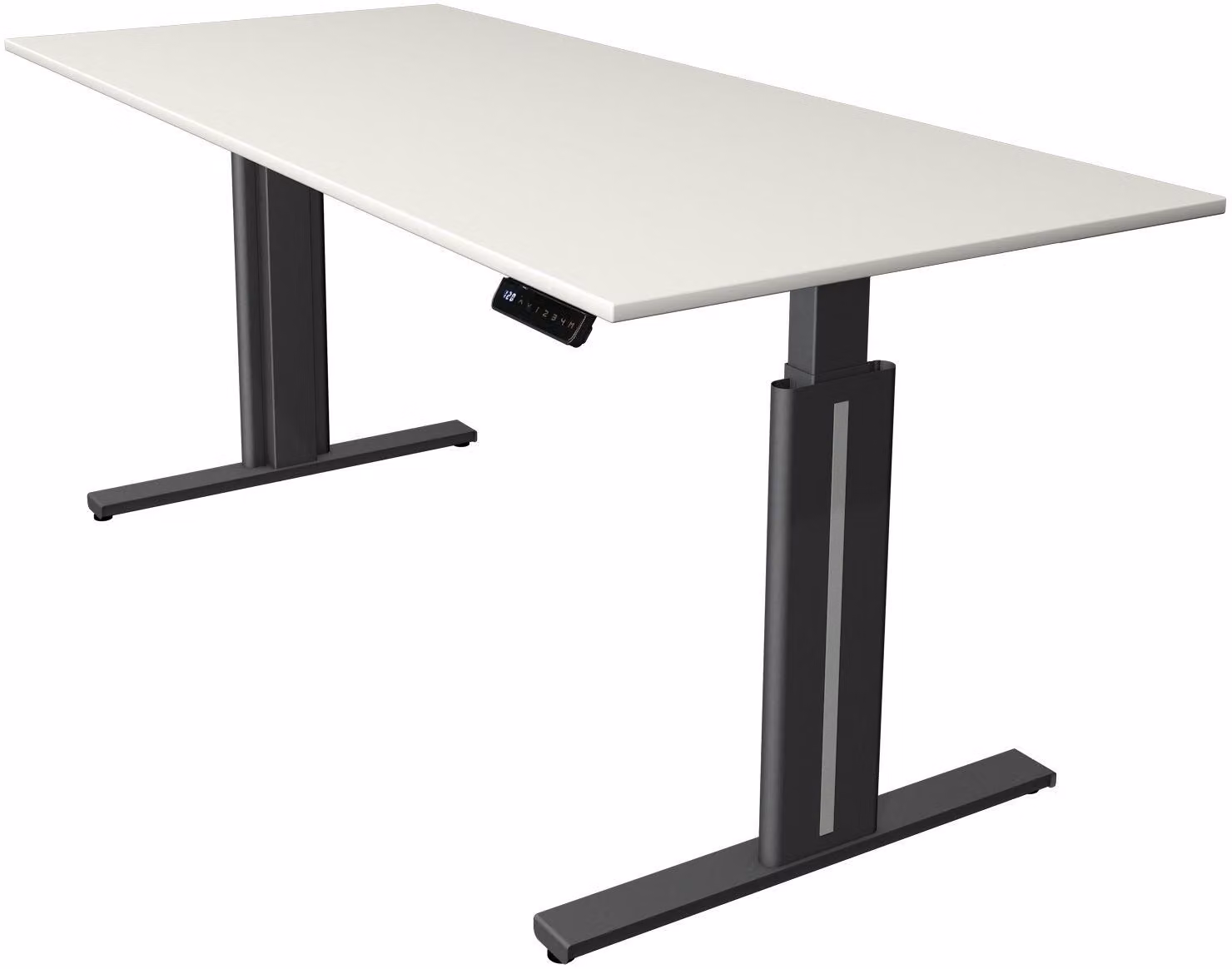 Kerkmann 3237 Kerkmann Move 3 elegant höhenverstellbarer Schreibtisch weiß rechteckig