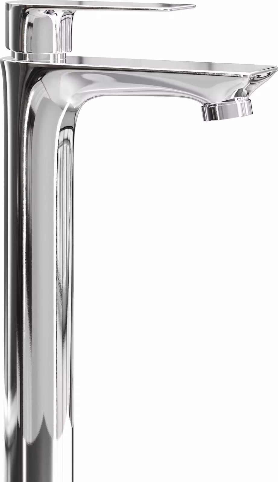 Miscelatore per lavabo Planetmöbel con cartuccia in Vetroceramica, miscelatore monocomando, altezza 29 cm, cromo