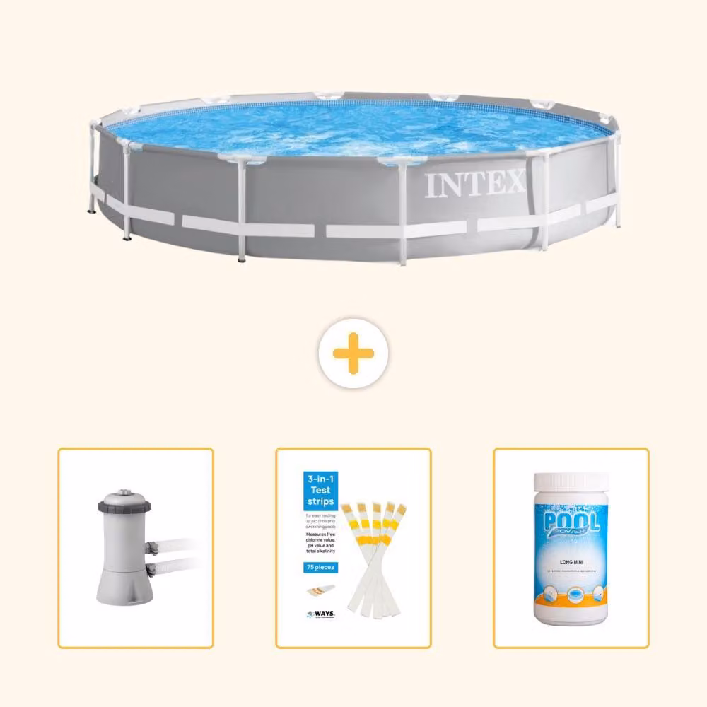 Struttura per piscina a forma di prisma - 366x76 cm - composta da 4 elementi - modello SCB73