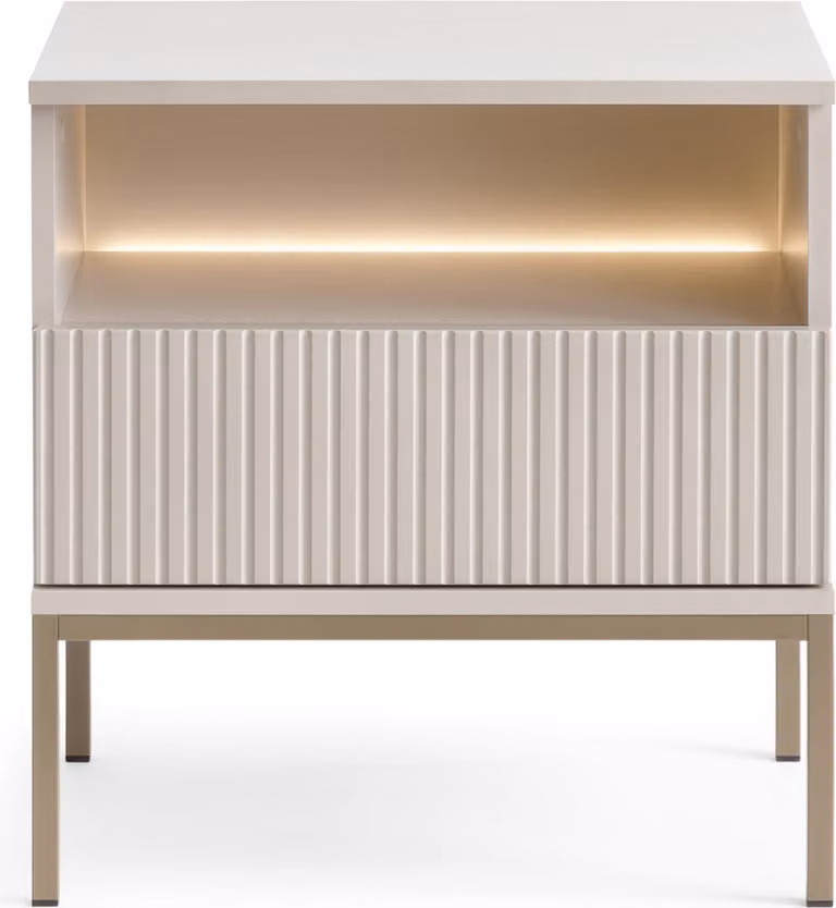 Comodino ILARIA - cashmere / rovere wotan