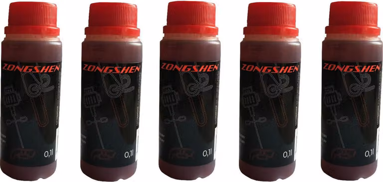500 ml di olio per motori a 2 tempi ROSSO 1:50 per motori Zongshen Subaru Stiga Wacker Robin