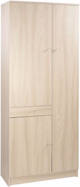 Mobile 3 Ante 1 Cassetto Kit Olmo Chiaro cm 77x34x183h - Sarmog