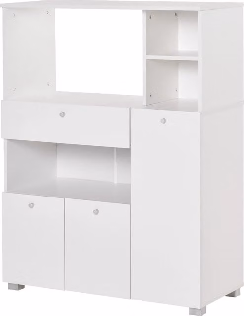Armadio da cucina Minimal bianco con ante e cassetto L/P/H: 90 x 40 x 120 cm