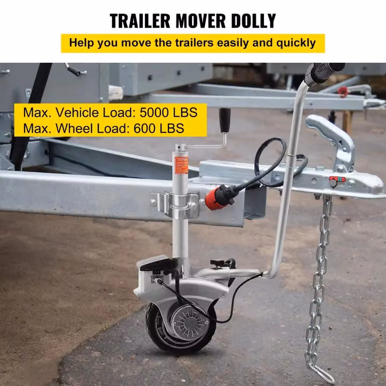 Rimorchio di traino, capacità di 5000 lbs, facile da manovrare, 12V, 350W