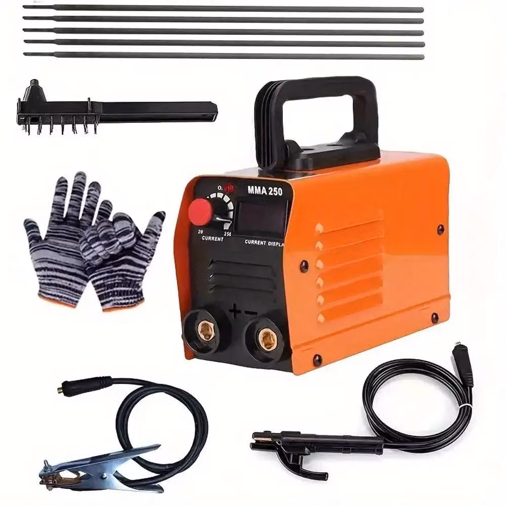 Saldatrice inverter portatile ZX7 - 250 A / 220 V / 3,8 kW - MMA IGBT - Saldatrice ad arco - Compatta - Leggera - Blu marino