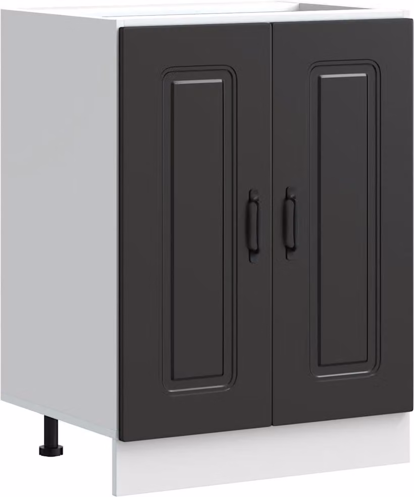 Mobile base lavello Kalmar Nero 60x46x81,5 cm in Truciolato