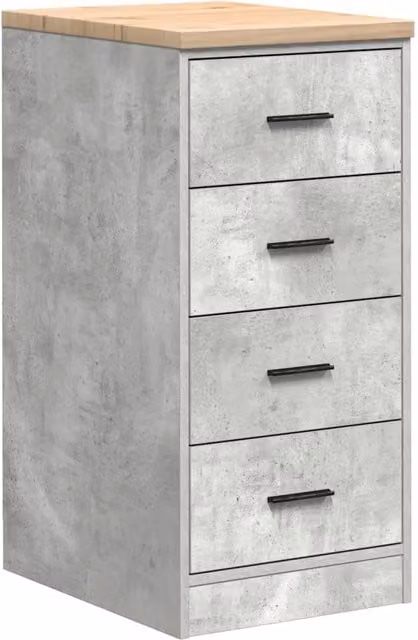Armadietto da garage Design In in legno grigio cemento L: 40 cm, P: 51 cm, H: 85 cm CFW1399146