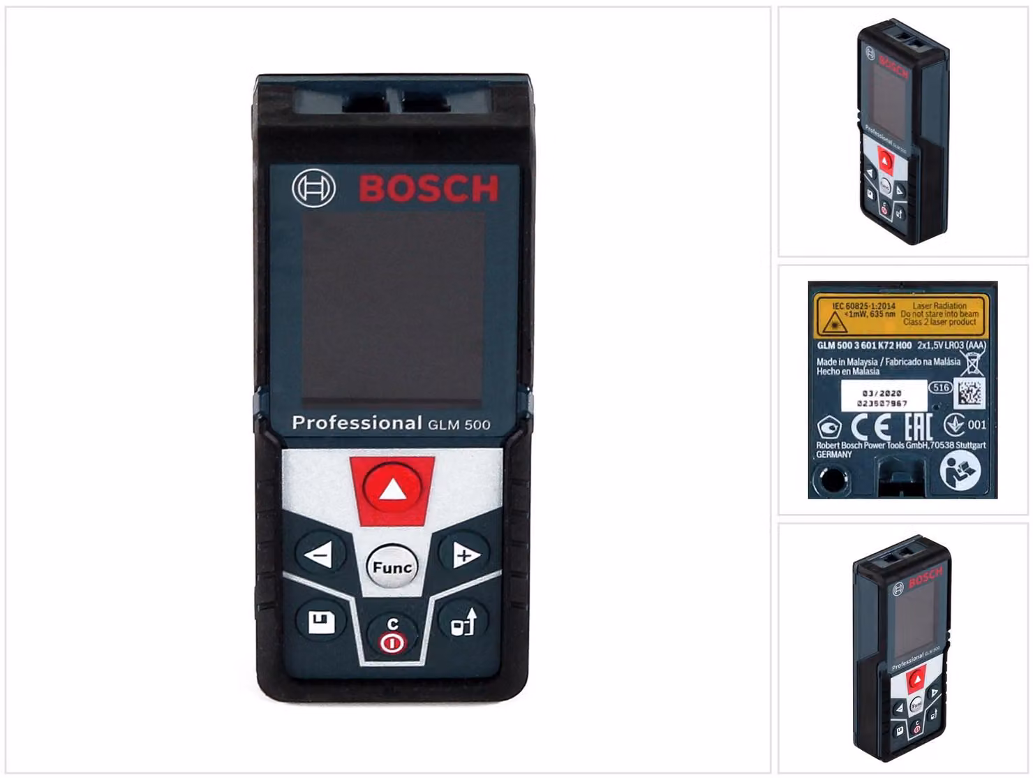 Bosch GLM 500 Professional, misuratore laser, metri, nero, blu, digitale, IP54, portata 50 m