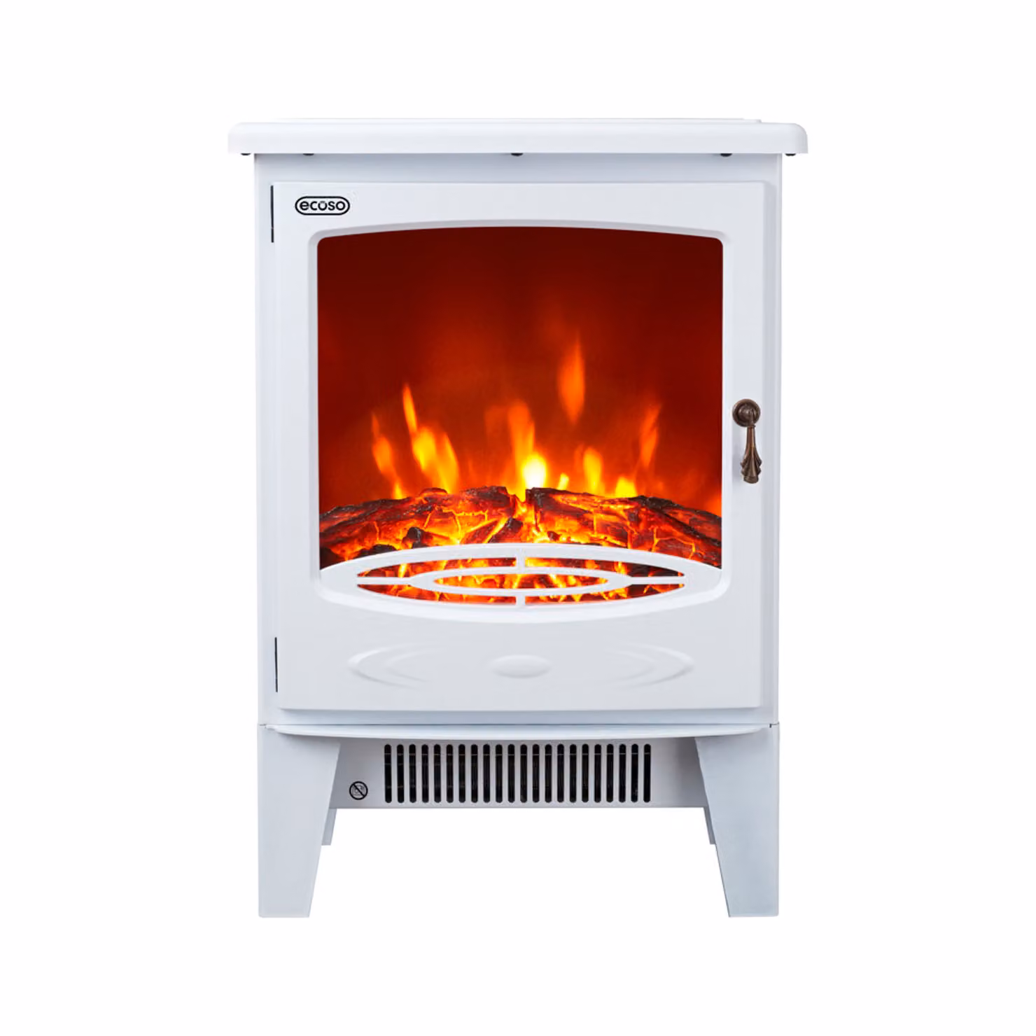 Camino Elettrico Tradizionale -  Bianco -  Glow  - ECOSO by Hudson Reed