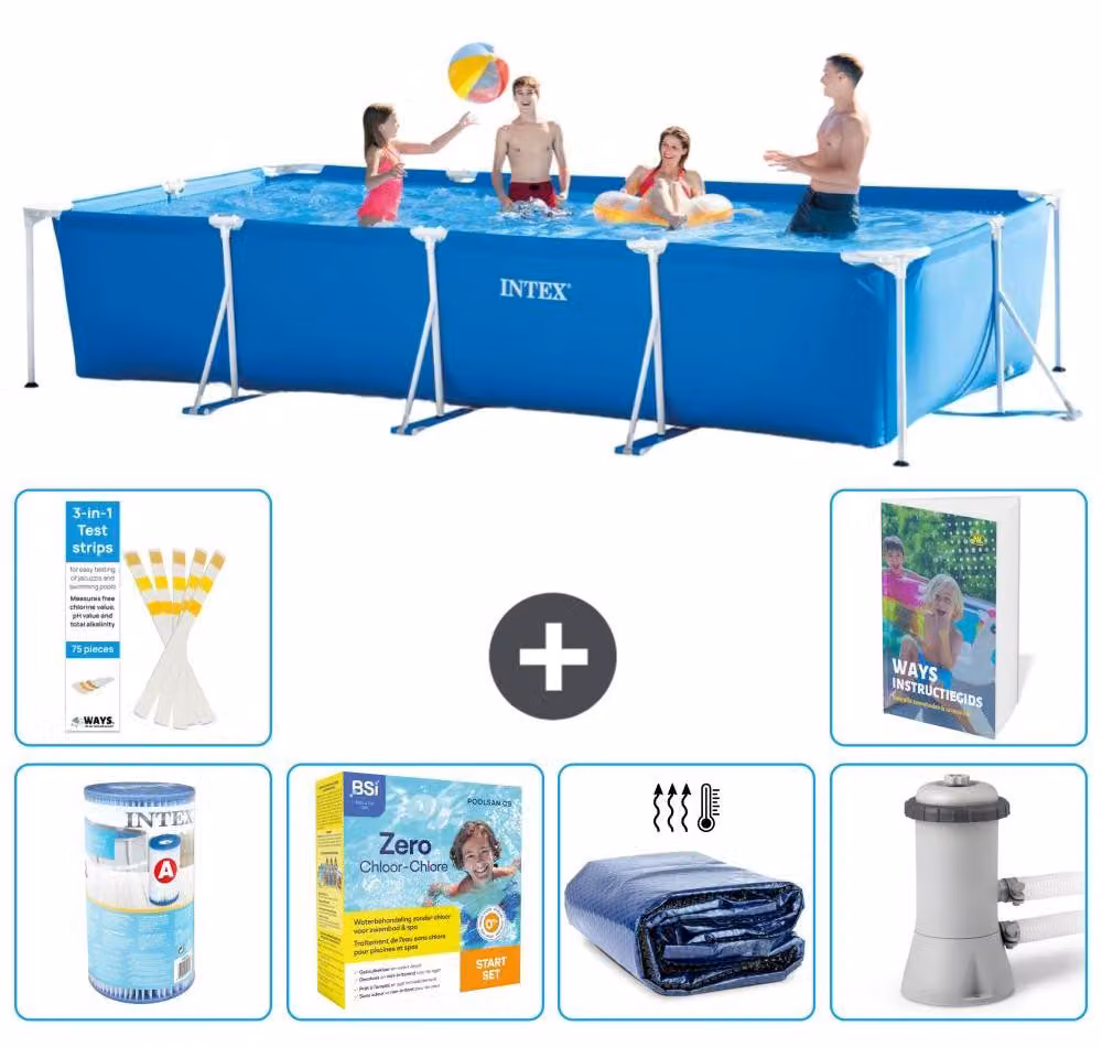 Piscina fuori terra rettangolare - 450x220x84 cm - 5 pezzi, modello S50