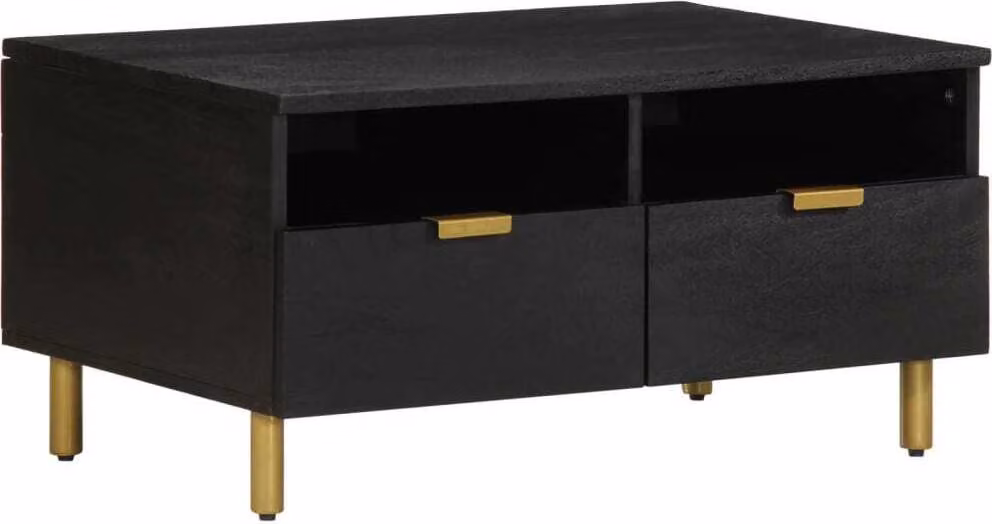 Maison Exclusive - Tavolino nero, 80x54x40 cm, realizzato in materiale composito di legno