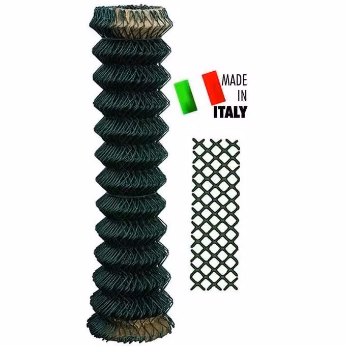 Griglia in acciaio rivestita in plastica Cavallino 0054020, rotolo da 20 m, maglia 50x50 mm, Altezza: 200 cm, colore Verde – 2