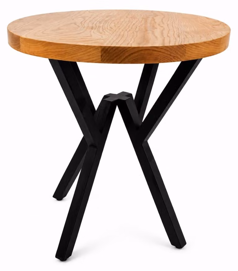 Tavolino da soggiorno, legno, gambe in metallo, forma rettangolare, stile industriale