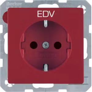 Berker 47236022 Presa SCHUKO con EHBS Q.x, rossa