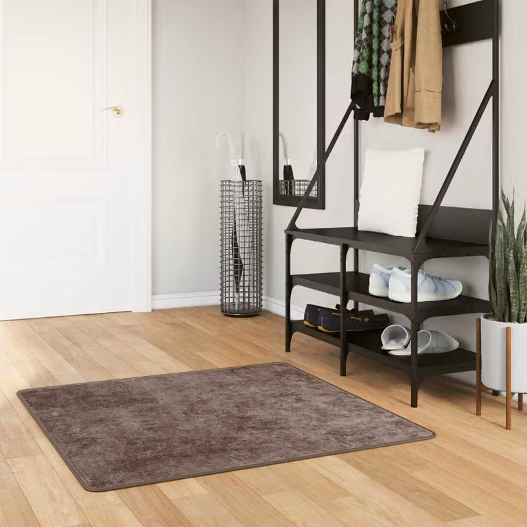 Tappeto Runner MARSA vidaXL Grigio, Design Astratto Moderno, Lavabile e Antiscivolo, 100 x 100 cm