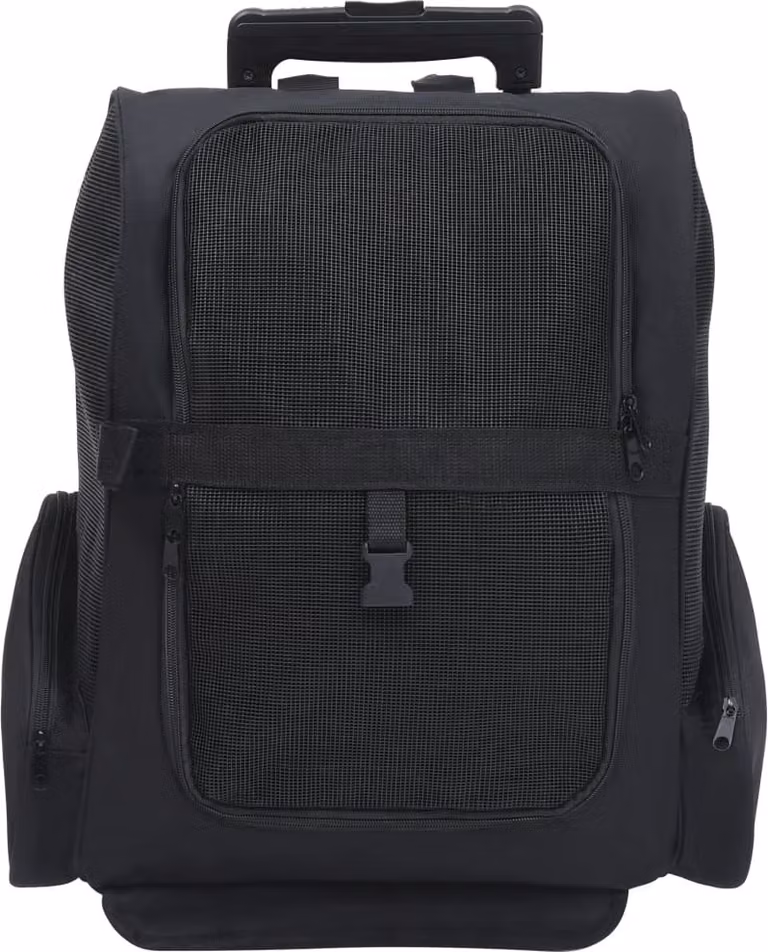 vidaXL Trolley per animali domestici 3 in 1 pieghevole nero