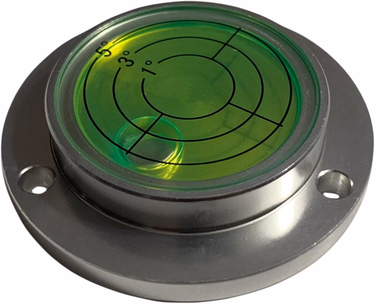 Livella a bolla rotonda, con corpo in alluminio, dimensioni 55x40x12 mm, ideale per lavori di precisione