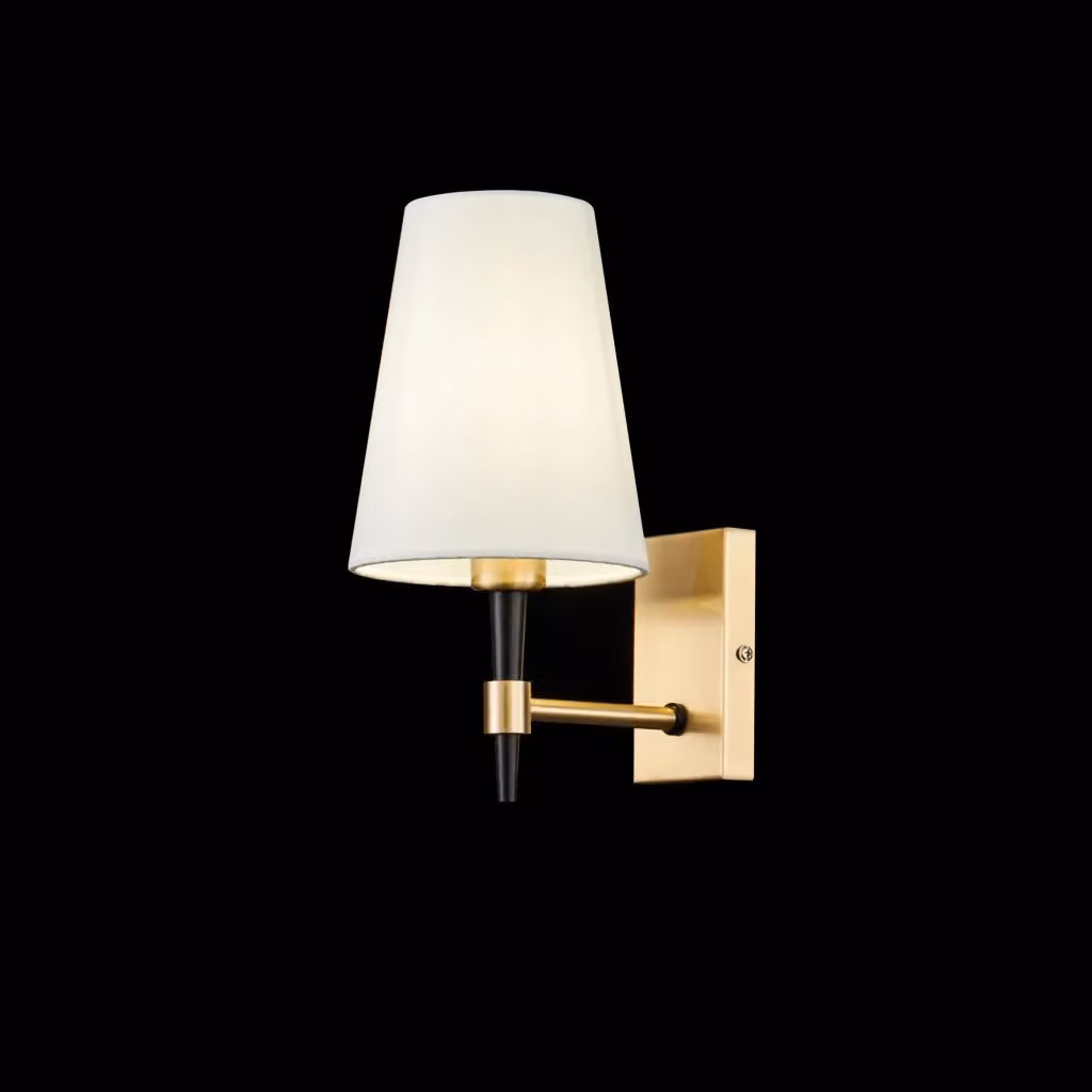 Lampada da parete House Zaragoza in metallo e ottone color oro e bianco GIORDANOSHOP – 2