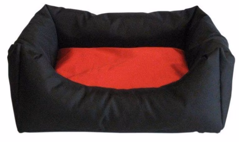 Best For Pets Letto ortopedico per cani 130x100cm Easy Nero-Rosso Cuscino per cani Cuscino ortopedico VISCO