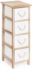 Cassettiera YVETTE con 4 cassetti Yes Everyday colore bianco stile scandinavo