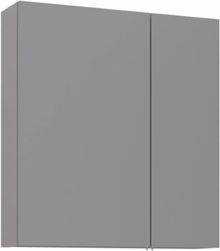 Mobile da bagno con specchio "Bari 60" - 60 x 16 x 66 cm - Cashmere opaco