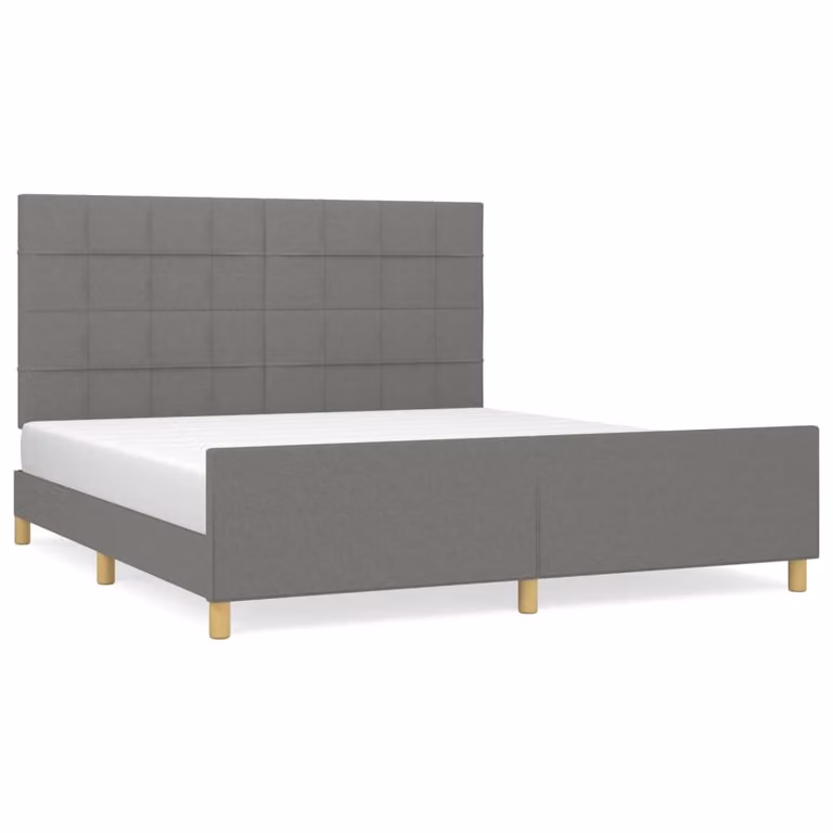 Giroletto senza Materasso Grigio Scuro 160x200 cm Tessuto