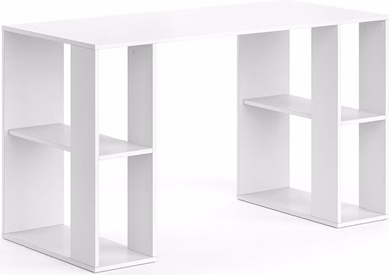 Scrivania con ripiani Vicco Arian Bianco 130 x 60 cm, Model 34426