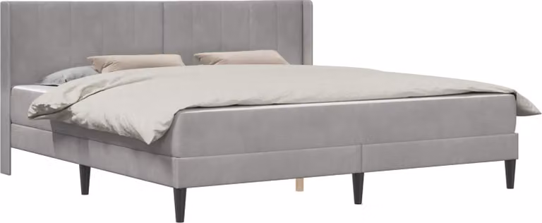 Struttura letto con materasso Grigio Chiaro 200 x 200 cm
