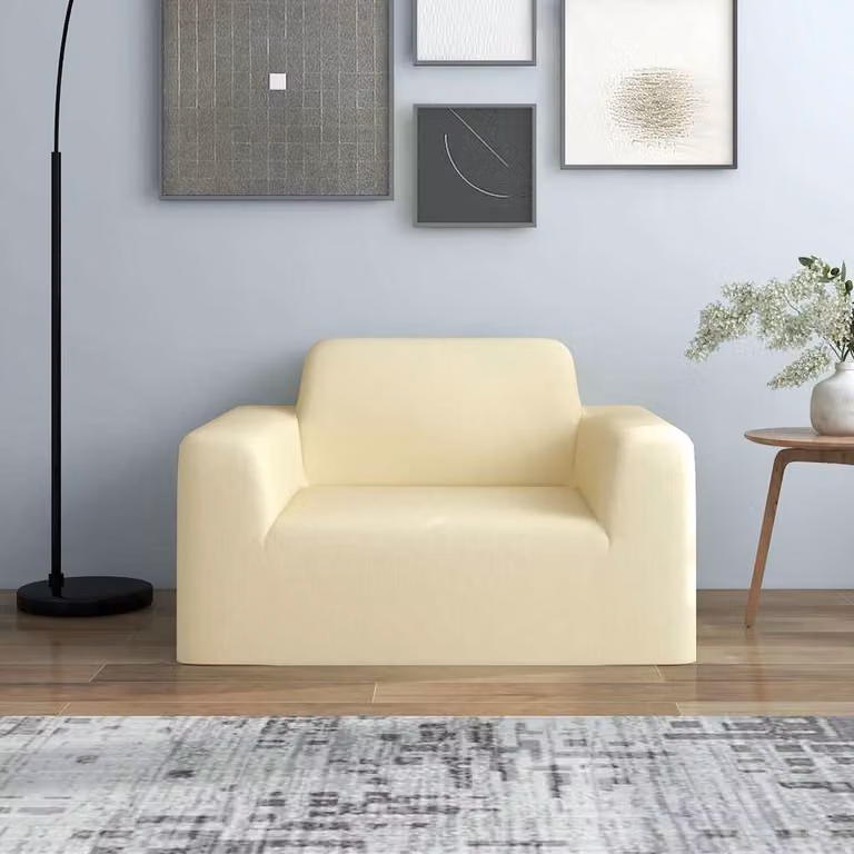 Fodera elasticizzata per poltrona vidaXL in jersey di poliestere, beige