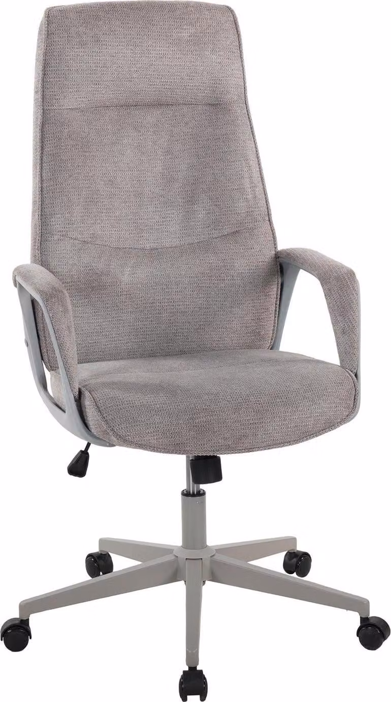 Poltrona direzionale - Grigio - Struttura in metallo - Tessuto intrecciato - Con meccanismo a dondolo