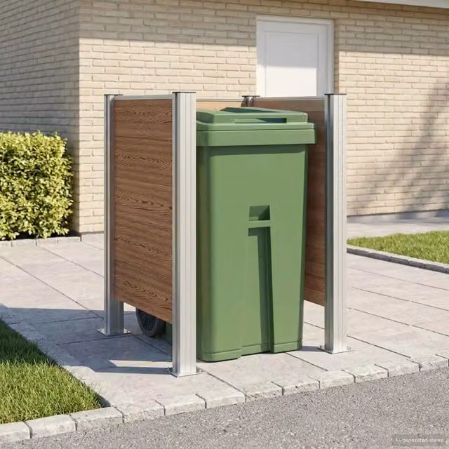 Recinzione Contenitore per Rifiuti Marrone 85 x 85 x 115 cm 42039181