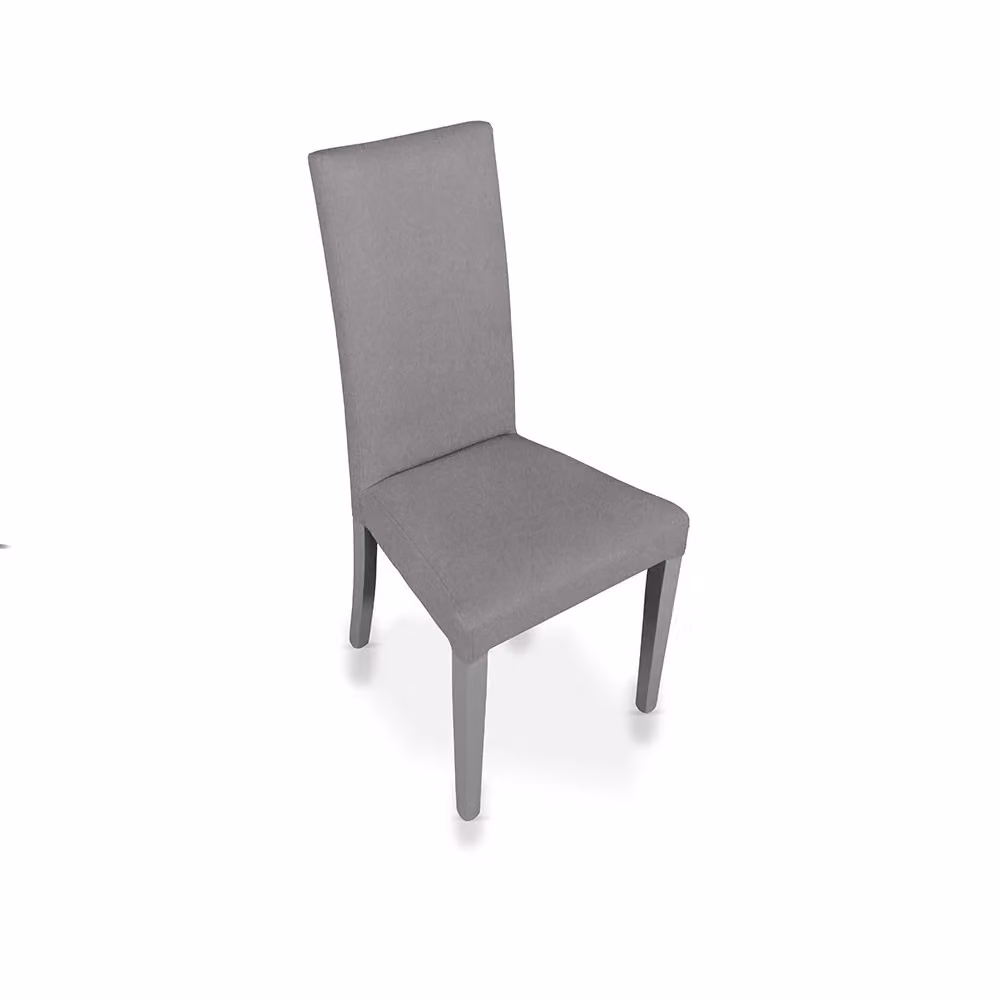 Set di 2 sedie Nancy Tezeta rivestite in tessuto grigio con gambe in legno di faggio – 2