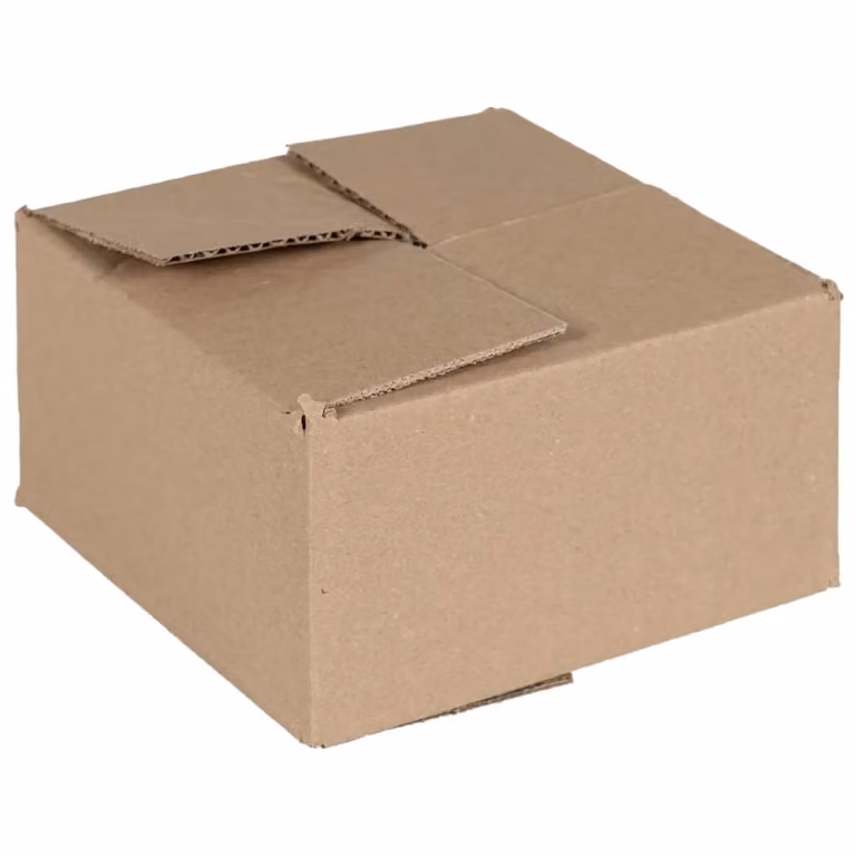 Set di 50 scatole pieghevoli vidaXL in cartone color naturale, L 15 x P 15 x H 8 cm