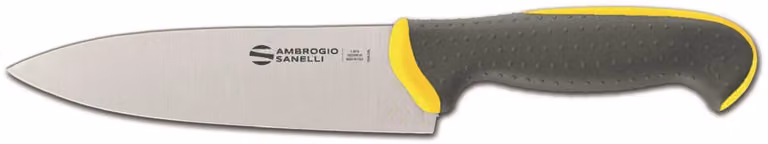 Coltello cucina, lama cm 16, colore giallo, linea Tecna
