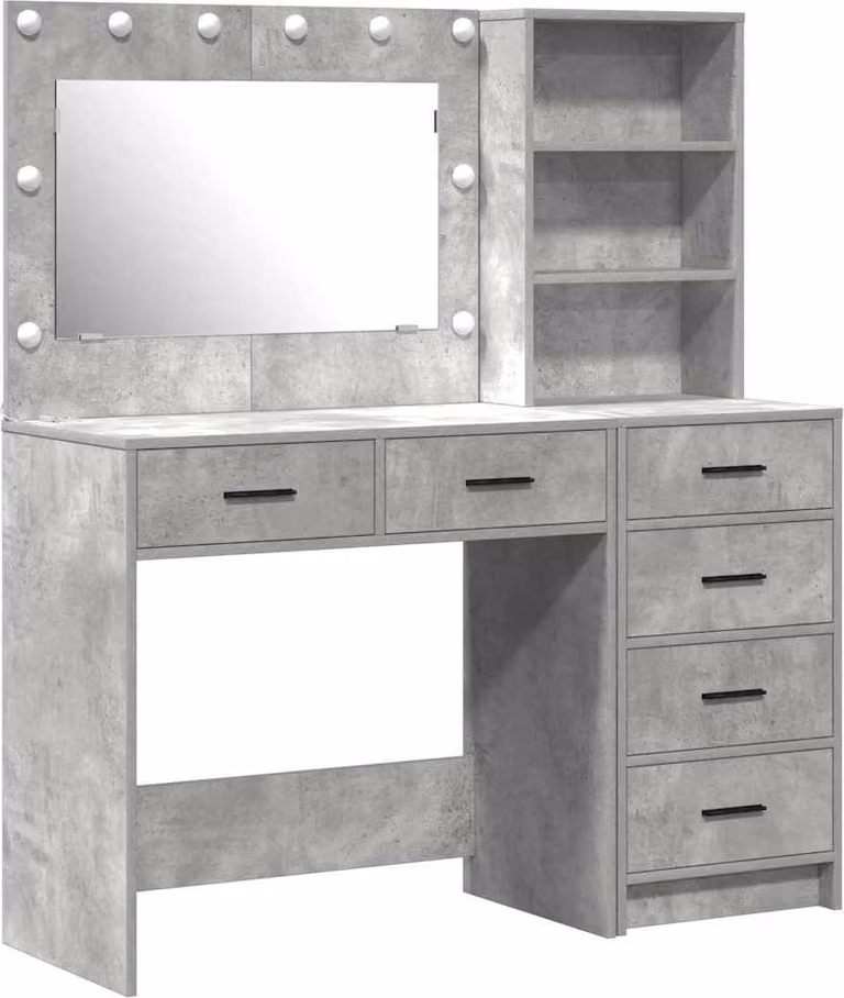 Tavolo da Trucco Grigio 78.5 x 41 x 135 cm Legno multistrato