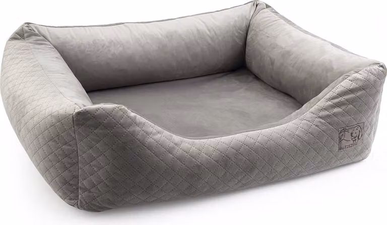 Letto per cani Premium Velvet Grey XXL - 120x95x25 cm | Divano morbido per cani e gatti