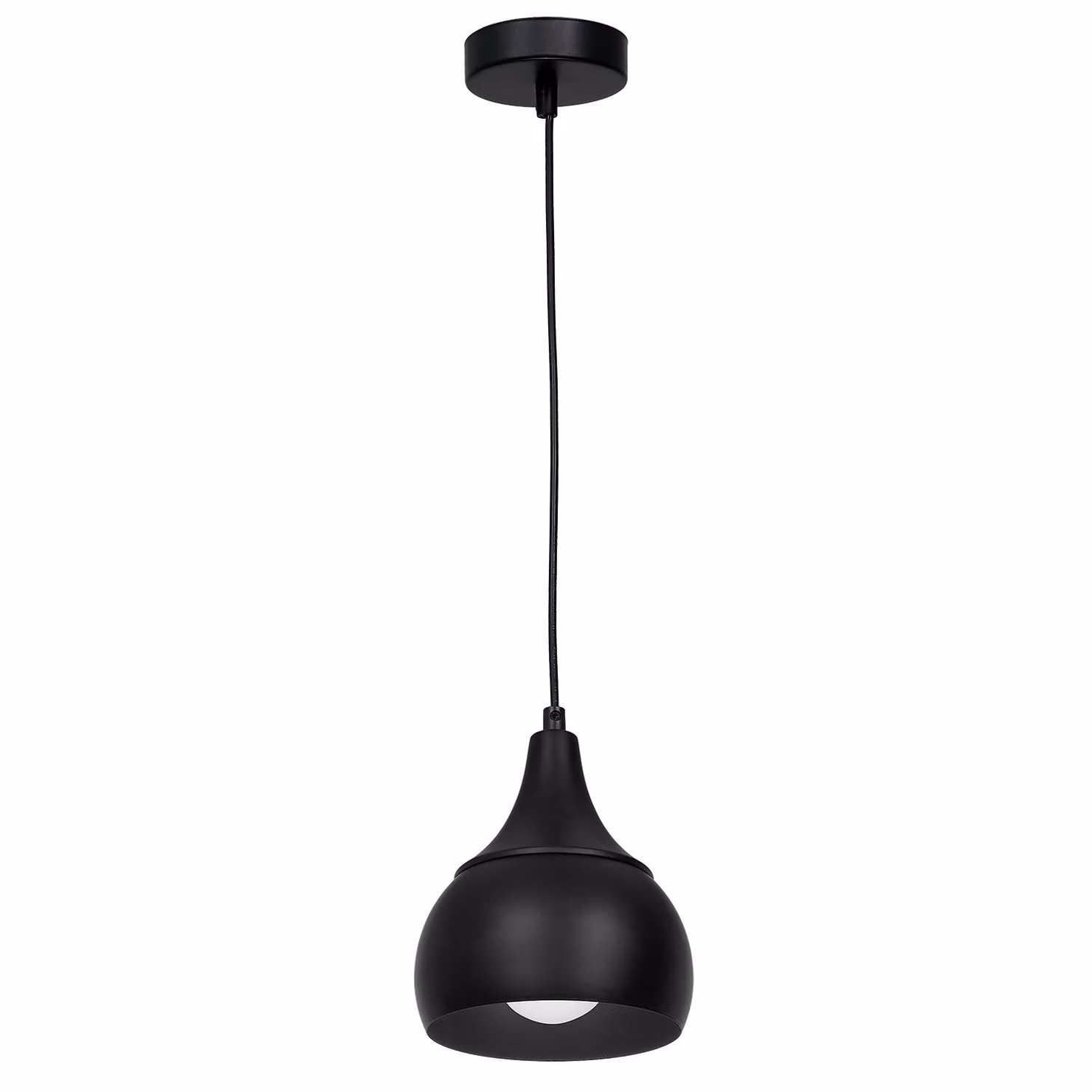 Lampada a sospensione nera su tavolo Aktan 1xE27 15W Luminex