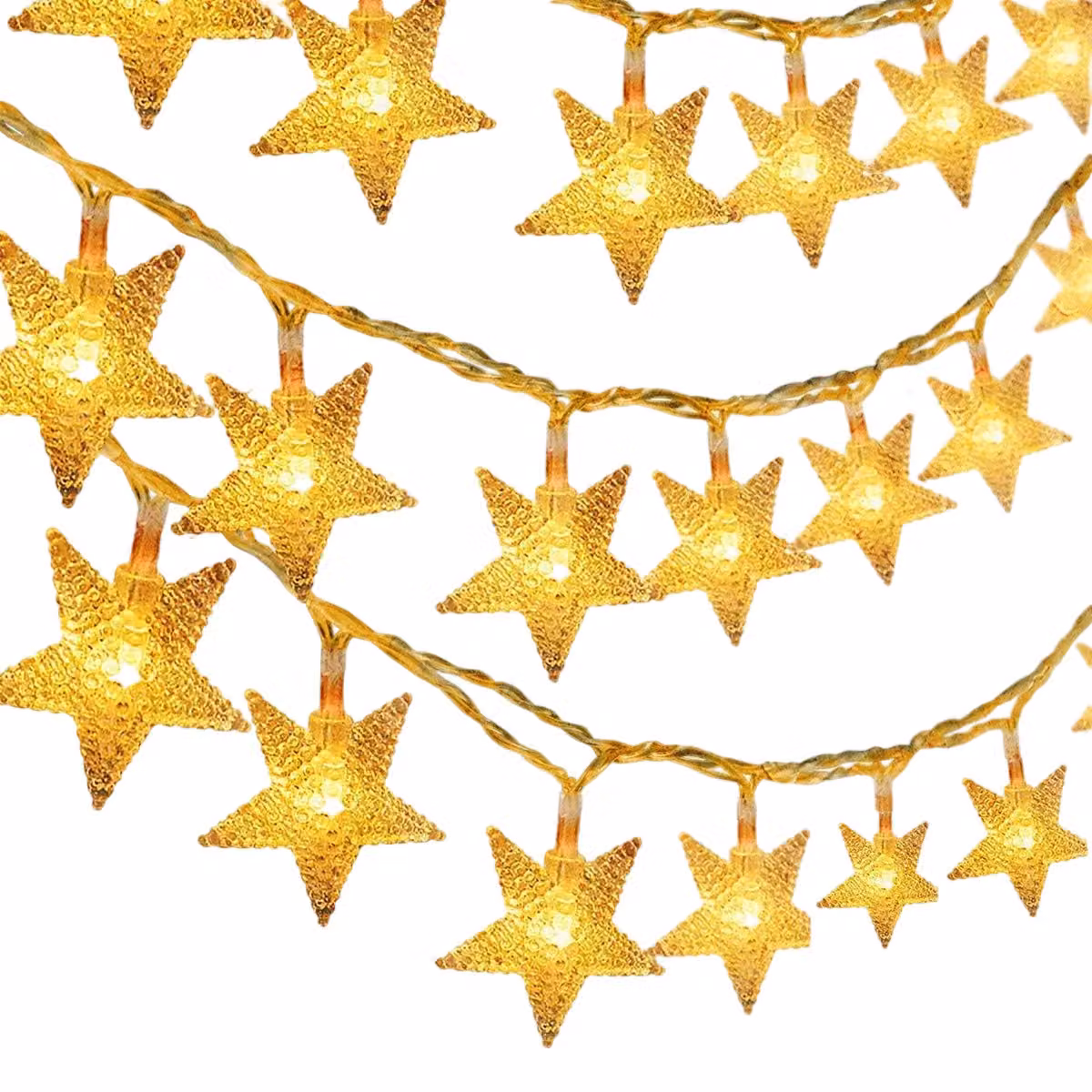 Decorazione natalizia a LED - Stelle, luci di Natale, decorazione natalizia a LED per finestra, albero, scaffale Lampade decorative Catene luminose 6m - STARYGLOW