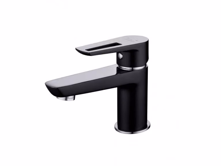 Miscelatore per lavabo a colonna Cersanit Mille nero (S951-048)