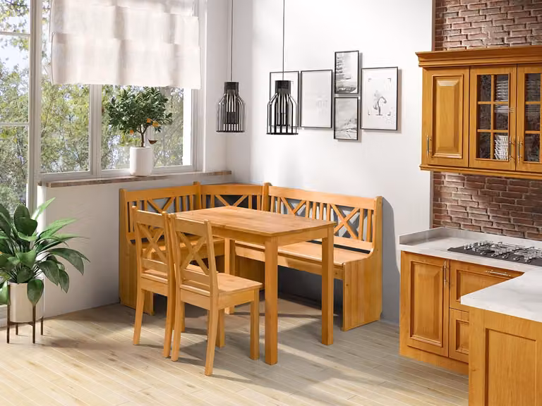 Set da pranzo ad angolo SELM 1 - ontano