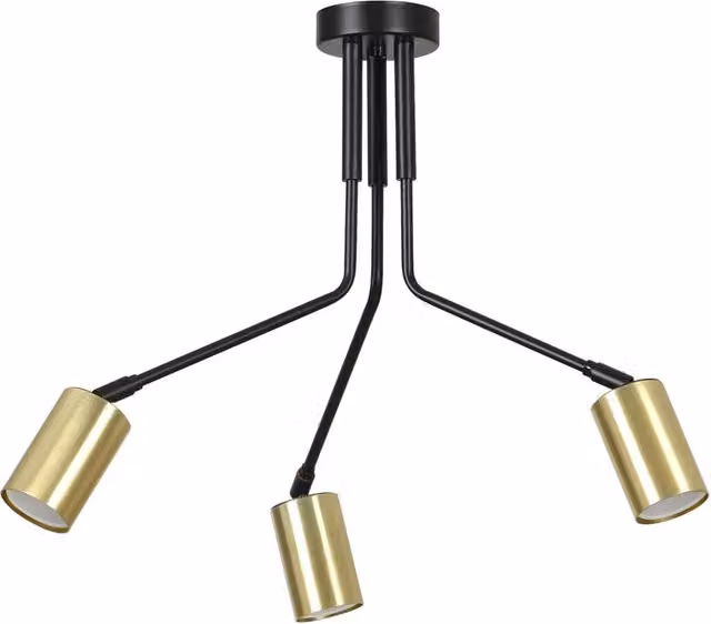 Plafoniera Minimal Morigena Luceart-Classic in Acciaio Nero con 3 Luci GU10 – 1