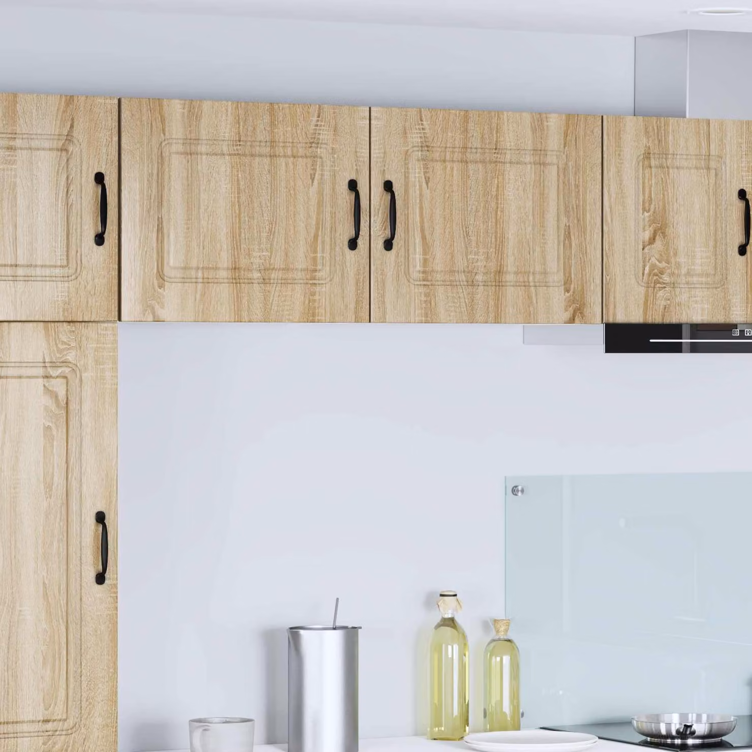 Set di 2 pannelli per lavastoviglie Kalmar vidaXL in MDF marrone per cucina moderna