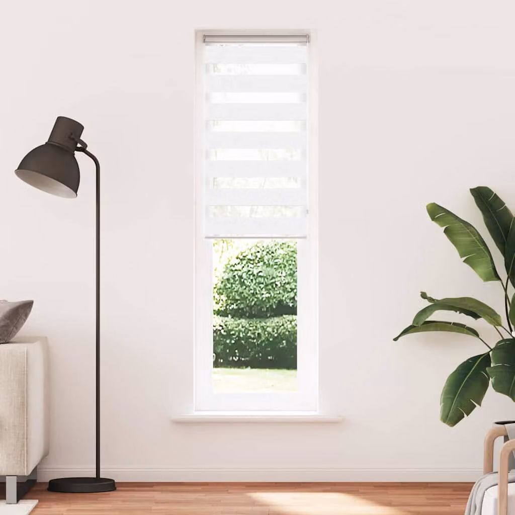 vidaXL Tenda a Rullo Zebra Larghezza Tessuto 55,9 cm Poliestere