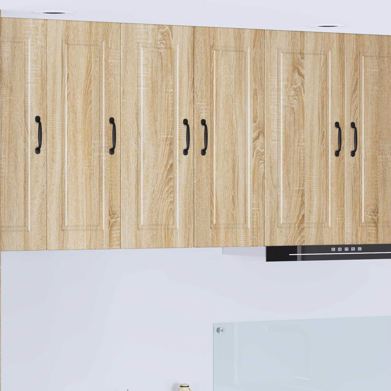 Set di 2 armadietti a muro vidaXL PORTO per cucina in legno ingegnerizzato marrone, L/P/H: 80 x 31 x 30 cm