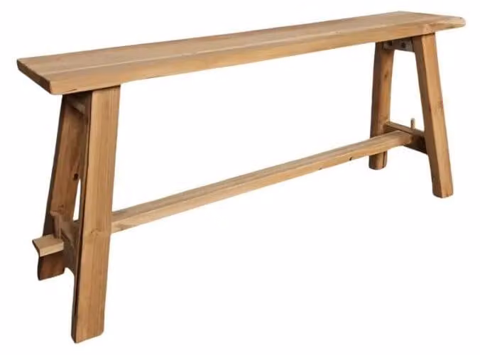 Panca in legno di teak - Realizzata a mano - 100 cm
