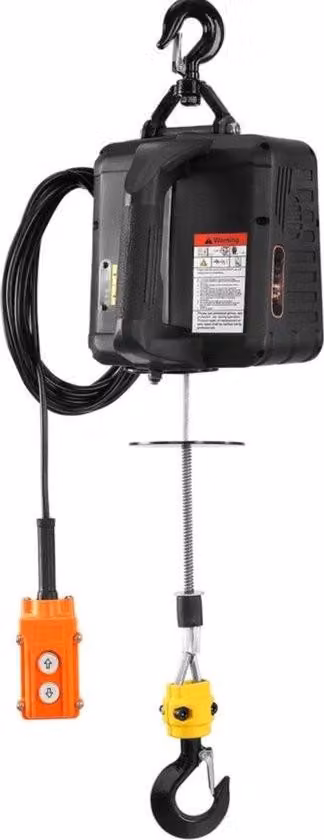 argano elettrico 3 in 1 - portata 498,95 kg - argano a fune - argano motorizzato - altezza di sollevamento 7 m - 1500 W - manuale/cablato/wireless