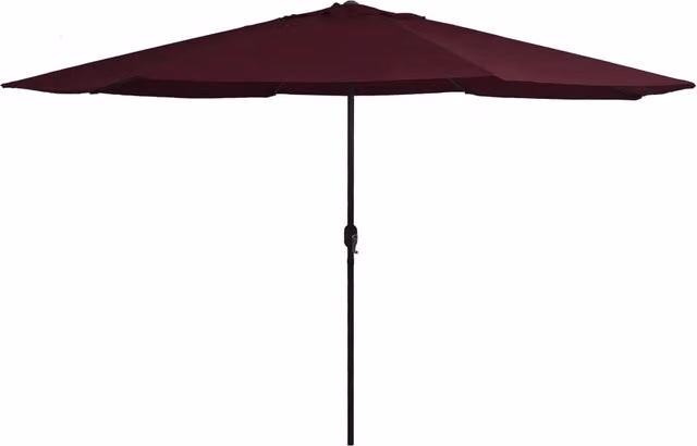 Ombrellone da esterno con palo in metallo 400 cm rosso bordeaux 02_0008266