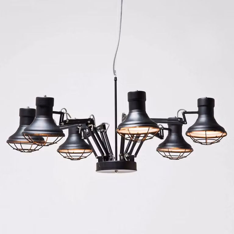 KARE Lampada a sospensione SPIDER, dimmerabile, Nero, Soggiorno / Sala da pranzo, Metallo, Design, Lampada a sospensione