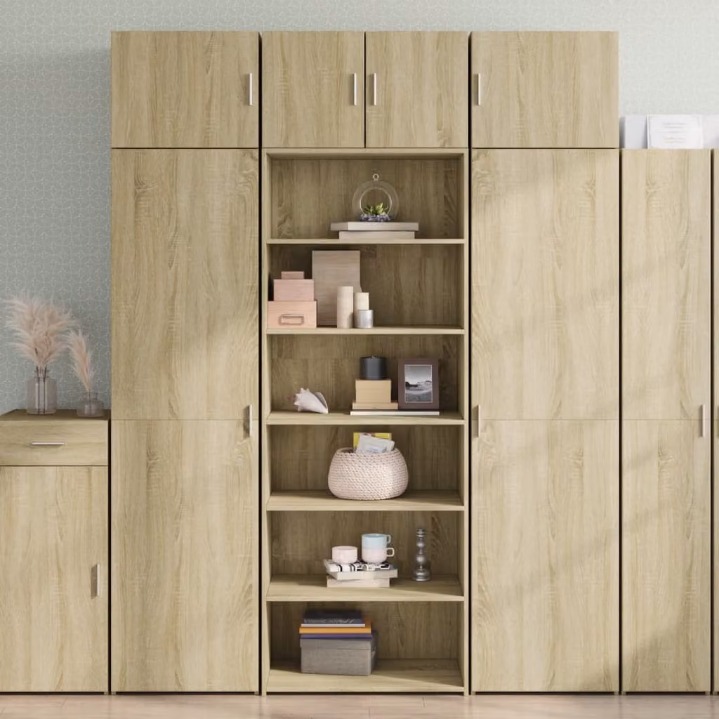 vidaXL Credenza Moderna in Legno Rovere Sonoma, Colore Marrone/Beige, L 70 cm x P 41 cm x H 185 cm