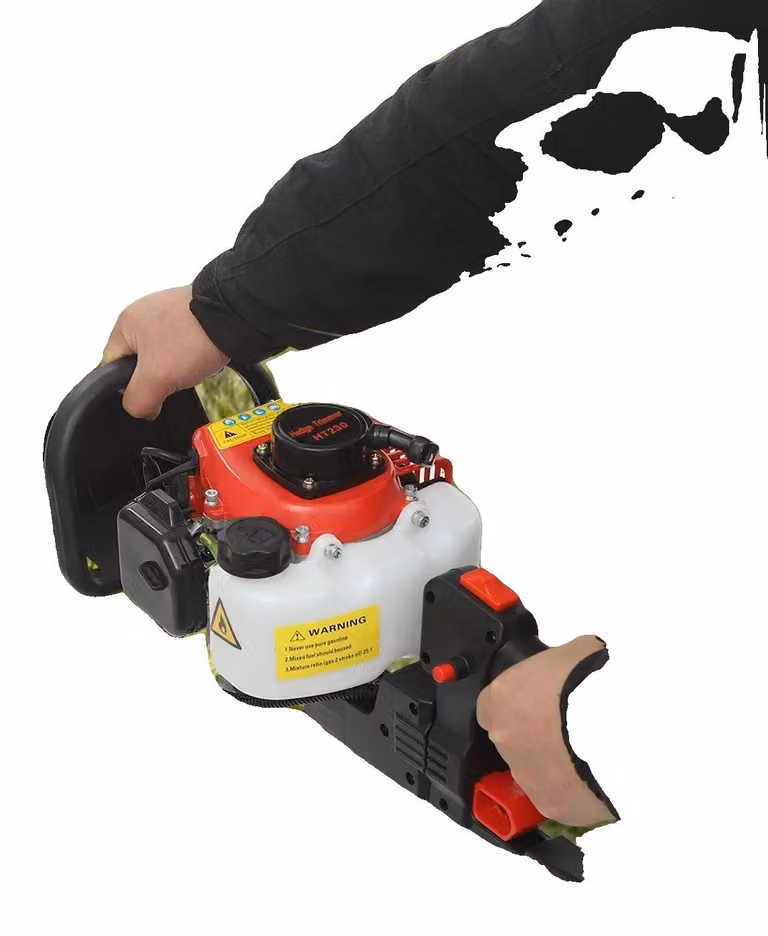 Tagliaerba a spinta, motore a due tempi, design leggero, colore nero
